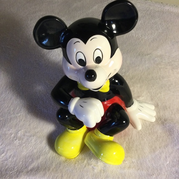 Disney Other - Vintage Disney Mickey Mouse Ceramic Coin Bank